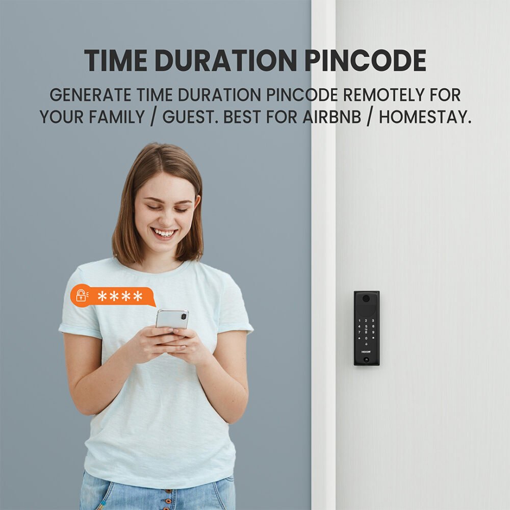 Hoom Q3-D Digital Door Lock Time Duration Pincode