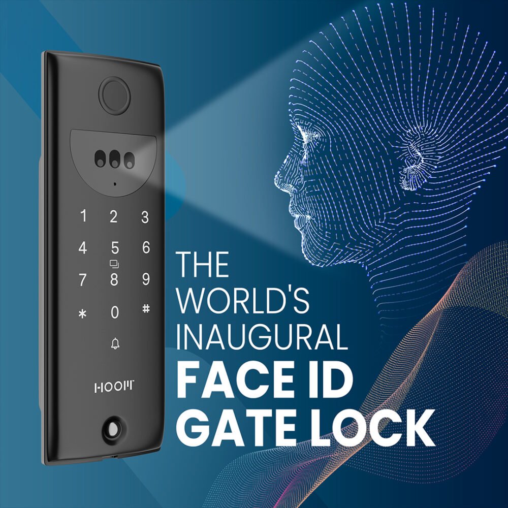 Hoom Q3-G Digital Gate Lock Face ID Gate Lock