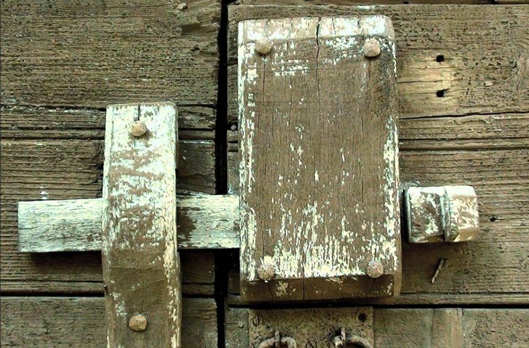 An ancient Egyptian wooden lock